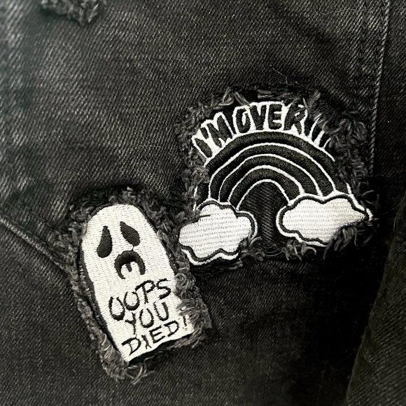 Killstar Jinx Cursed Cutie Denim Overalls - Picture 4 of 6